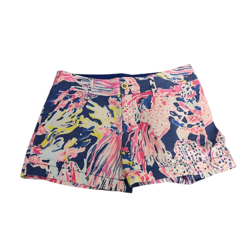 Lilly Pulitzer 'The Callahan' Tropical Print Cotton Shorts, Sz 0